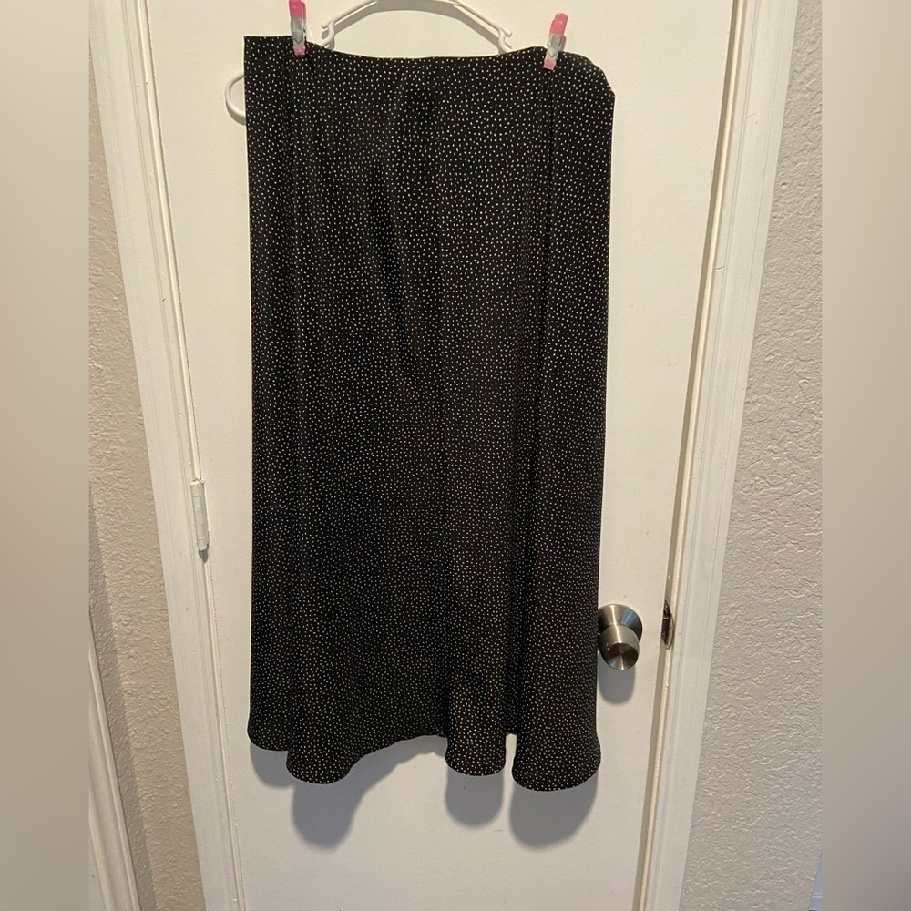 Studio by Pat Argenti Black and White Polka Dot Skirt Size 12